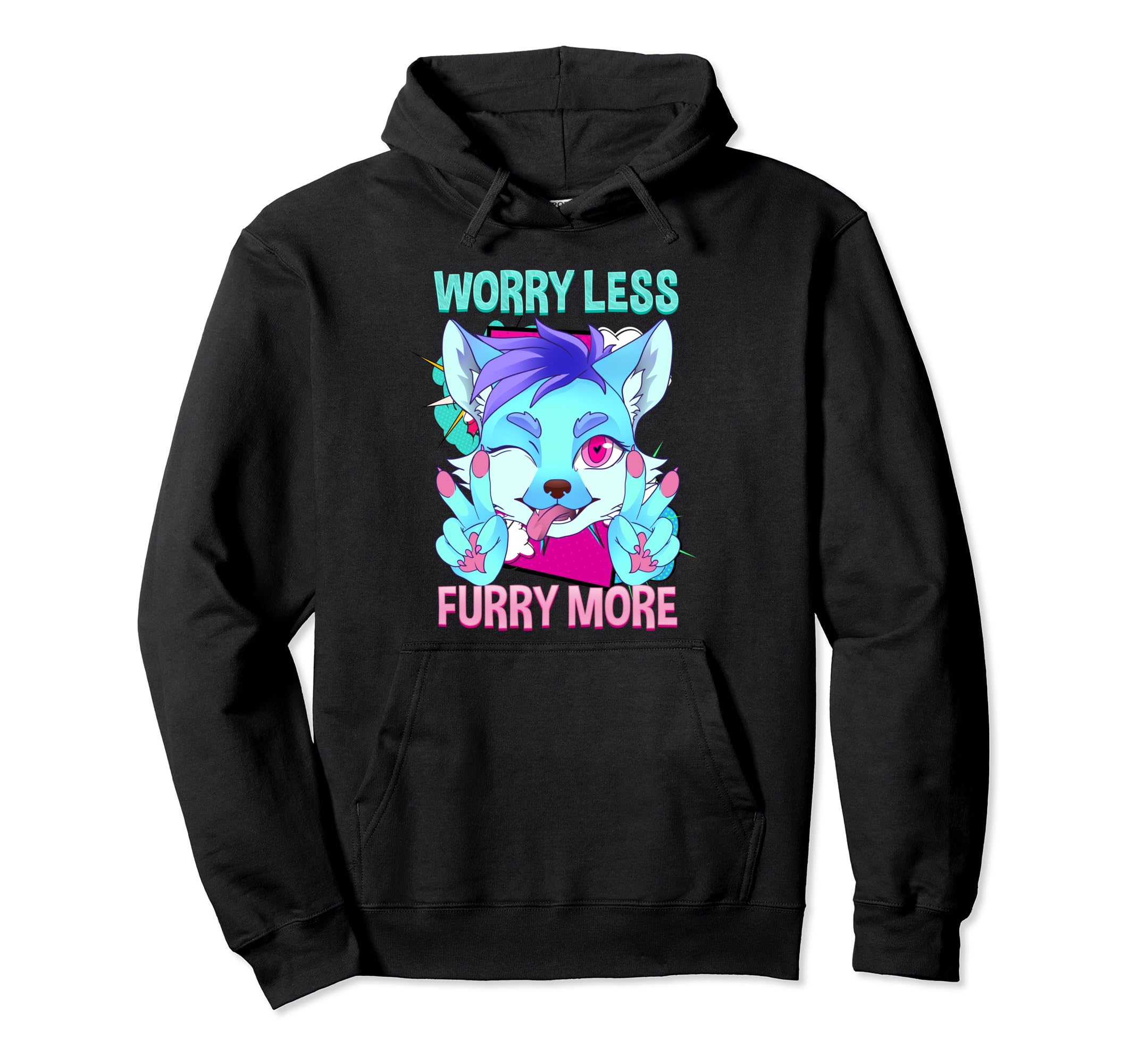 Furry Cosplay Anime LoversWorry Less Furry More I Anime Furries Cosplay Fandom Pullover Hoodie