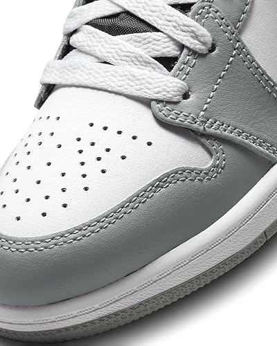 Miniatura 8 de Jordan Jordan 1 Mid (niño pequeño), Gris ahumadoBlanco-antracita