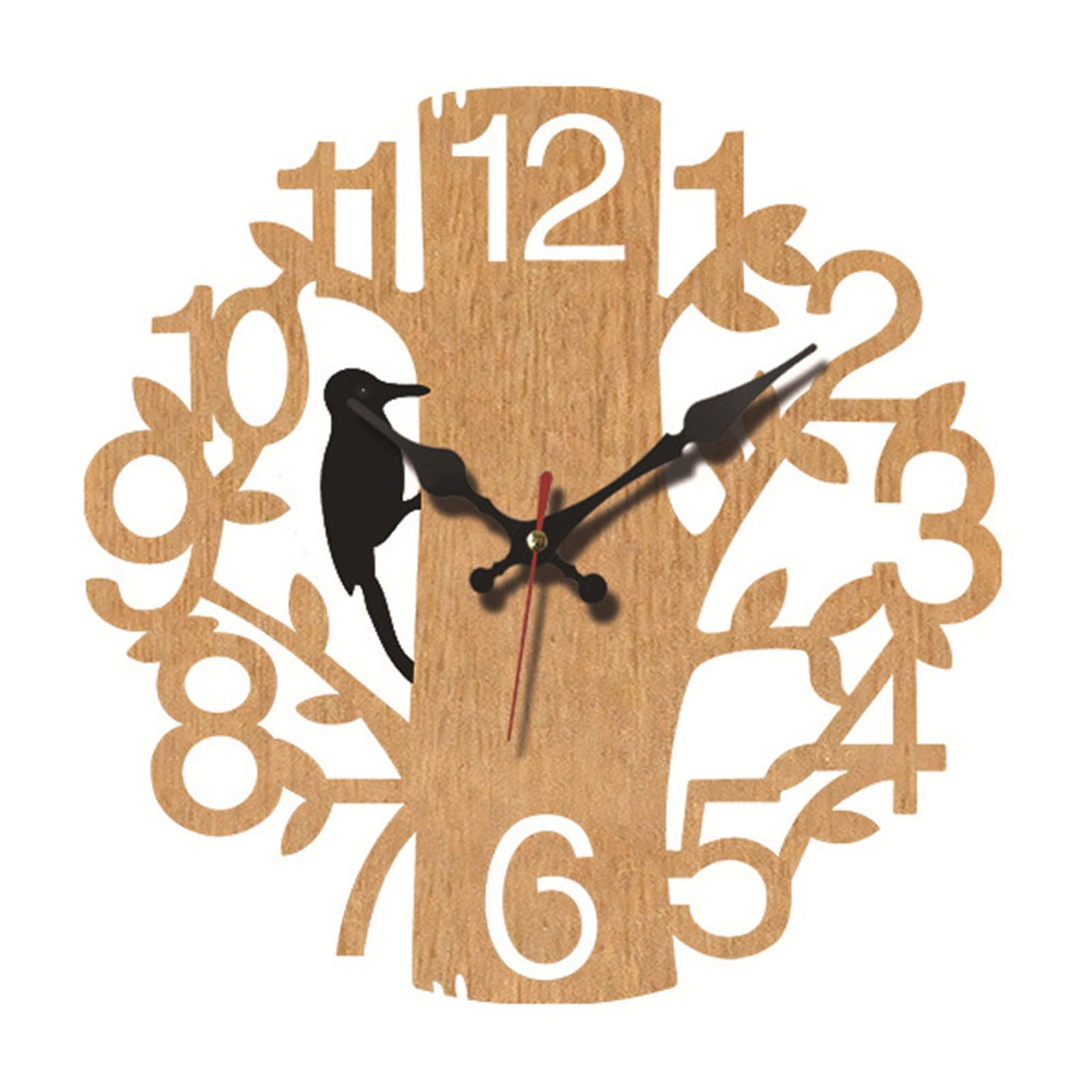 Kaeltsyn Wall Clock, Rustics Wall Clock Battery Operated Silents None Ticking Clocks Decorative for Kitchen, Bathroom Decors Battery Operated