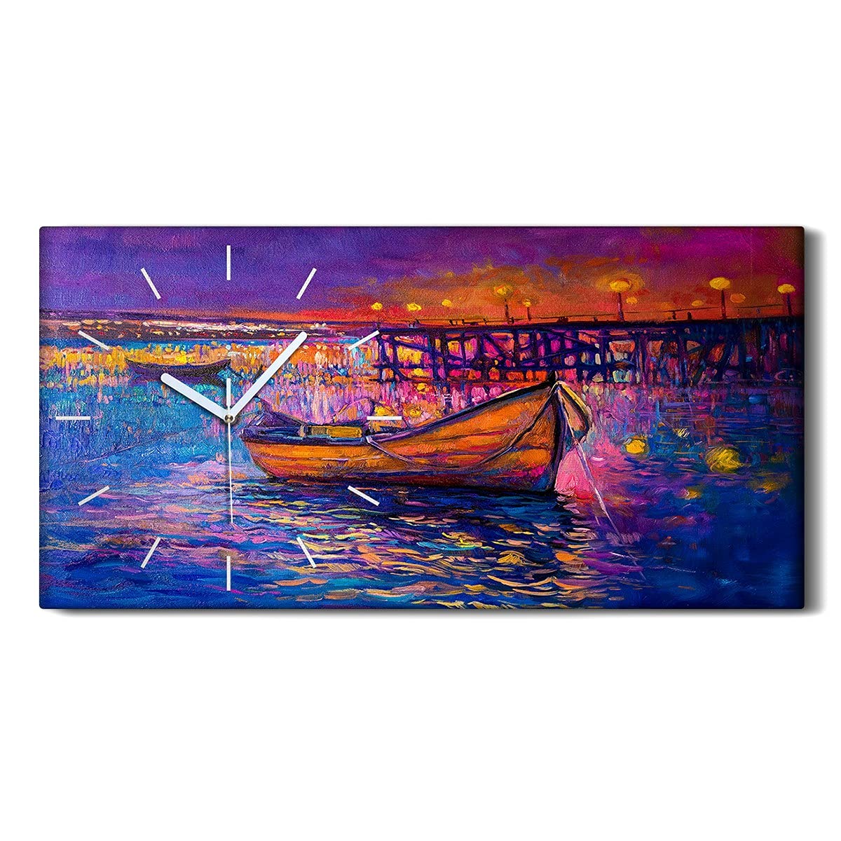Horloge sur Toile Sans Tic-Tac Résout le Bruit de Pendule Chambre 60x30