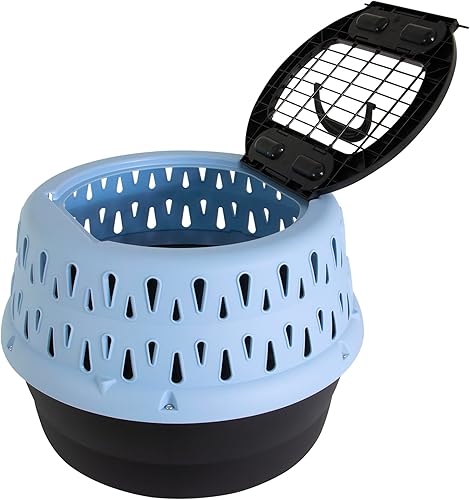 Petmate Get-A-Round - Perrera para gatos, hasta 20 libras, azul, 19 pulgadas de ancho