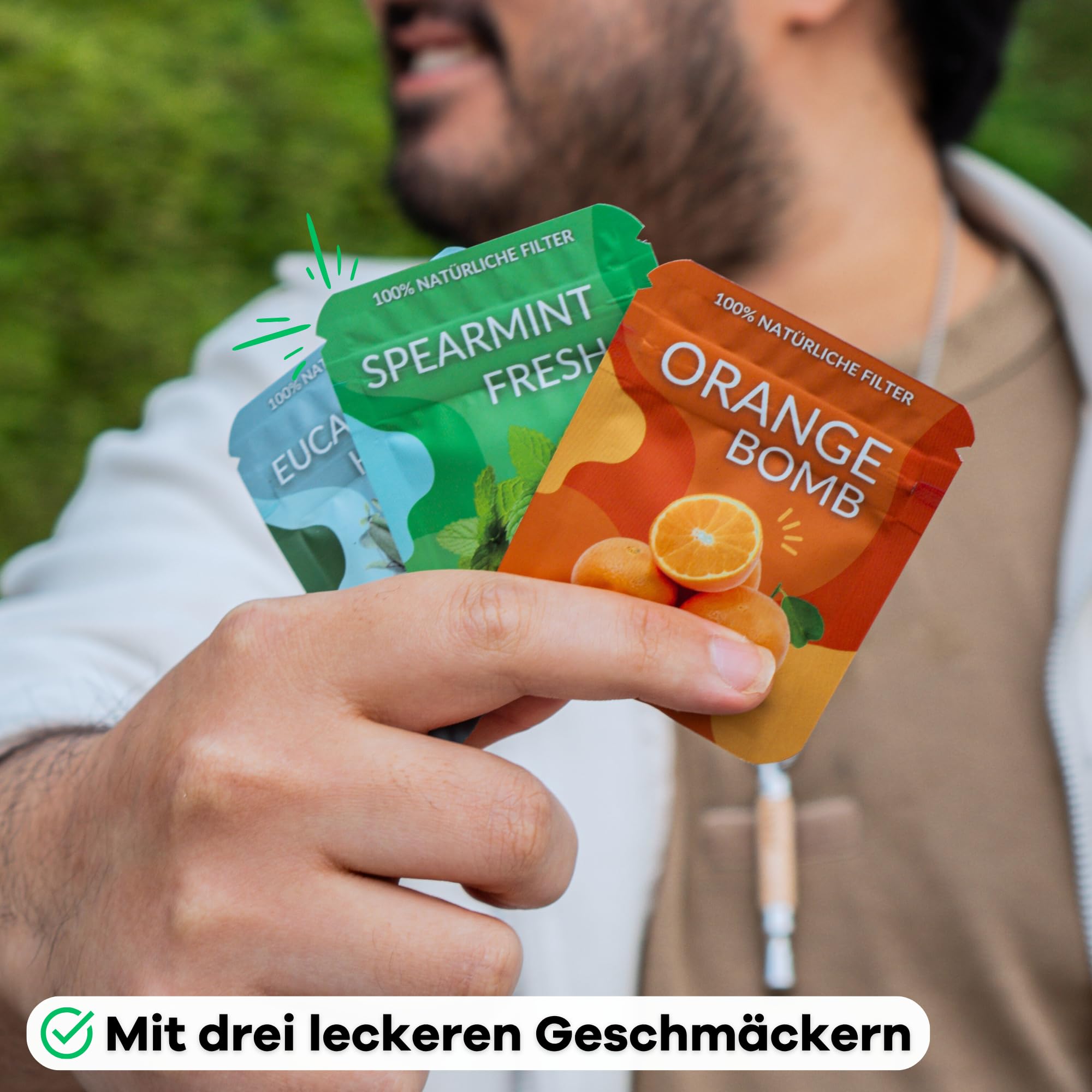 Original Makya Taste Mahagoni Starter-Set I Atemkette Rauchentwöhnung mit Geschmack & Widerstand I Rauchstopp Helfer zum Einatmen I Nichtraucher Hilfsmittel I Zigarettenersatz für Endlich Nichtraucher