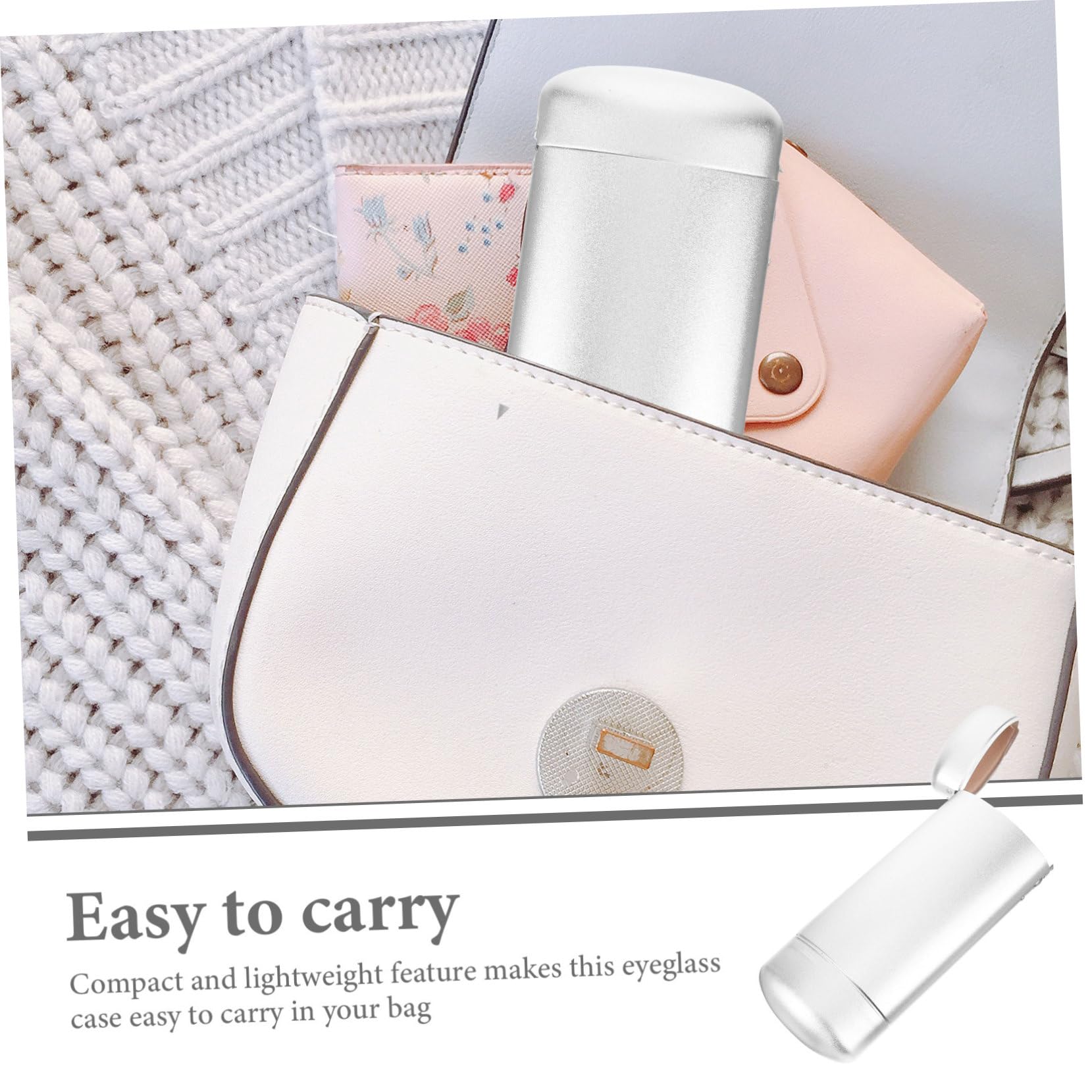 Beavorty custodia per occhiali in alluminio Astuccio Occhiali da sole protettivo lucido custodia per occhiali da viaggio custodia degli occhiali da viaggio Lega di alluminio Argento