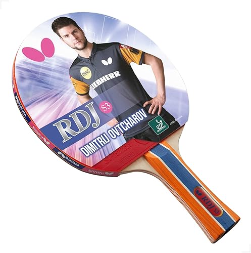 Butterfly RDJ S3 Shakehand - Raqueta de tenis de mesa - Buen giro. Mejor velocidad. Control aún mejor. Recomendado para jugadores de nivel