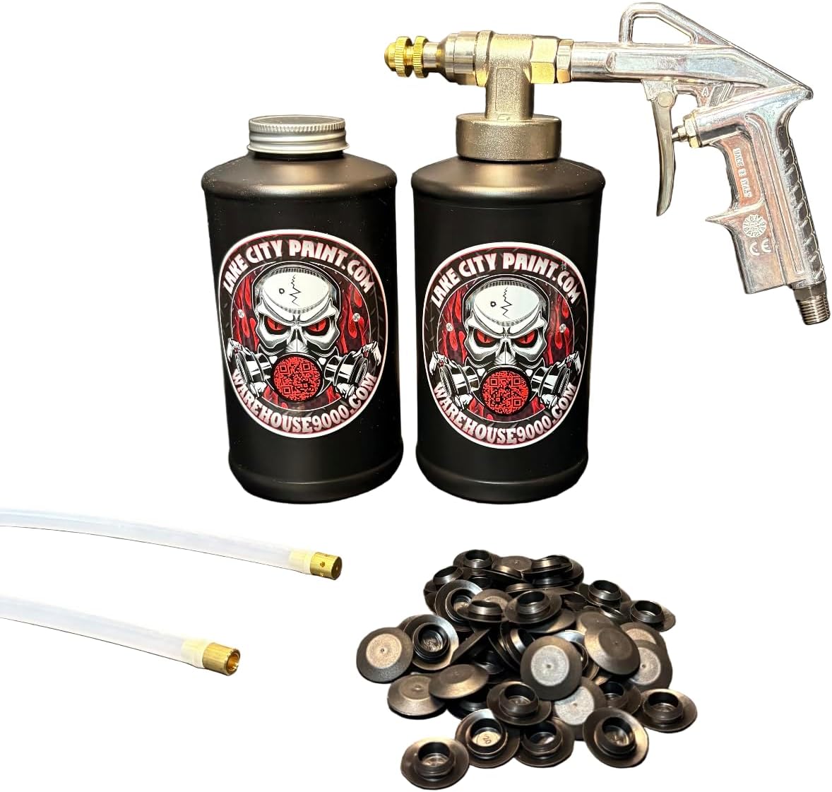 Pro Undercoating Spray Gun - 2 Wand Kit (2 B Quart Bottles)
