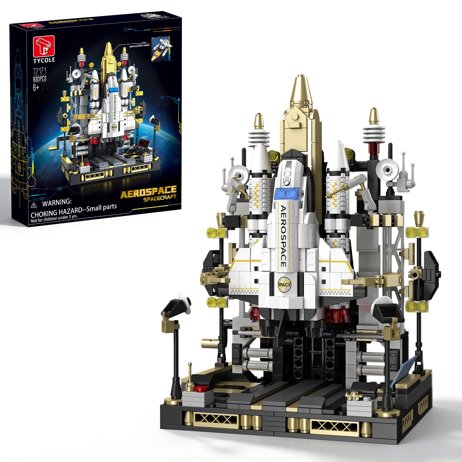 TYCOLE Set di Costruzioni per Astronavi, Kit di Lancio Dello Space Shuttle | Technic Set Spaziale, 920 Pezzi, Giocattolo Regalo per Compleanno e Natale, Adatto per Bambini dai 6 ai 12 Anni e Ragazzi