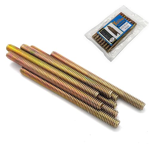 Miniatura 28 de 8 piezas de zinc plateado completamente roscado varilla de acero al carbono tornillo de rosca larga 5/16x3 para muebles jardín barandilla montaje