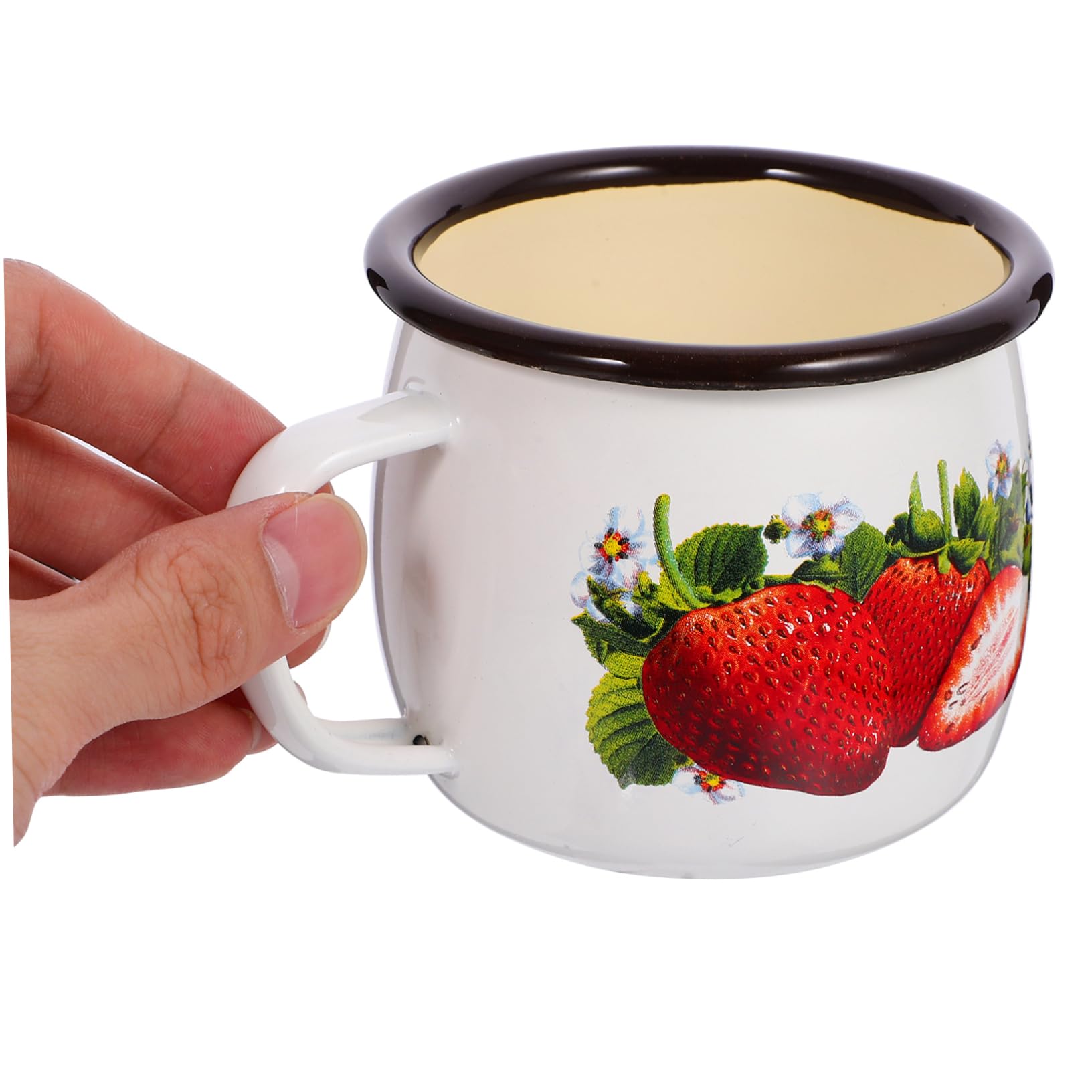 Cabilock 5 Stück Emaille Becher Teetasse Tassen Wassergläser Kaffeebecher Retro Emaille Tee Vintage Stil Zuhause Trink