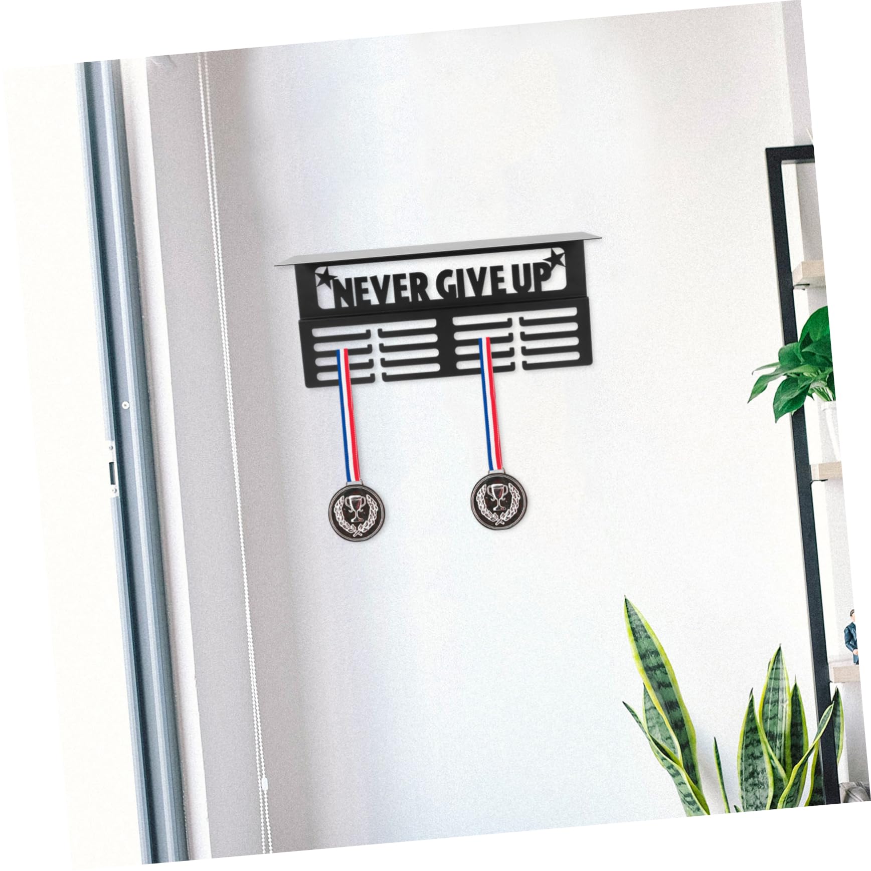GANAZONO Estante De Exhibición De Medallas Para Pared Colgador De Medallas Deportivas Soporte Decorativo Para Logros Diseño Innovador y Versátil Para Hogar Fácil Instalación y Estilo