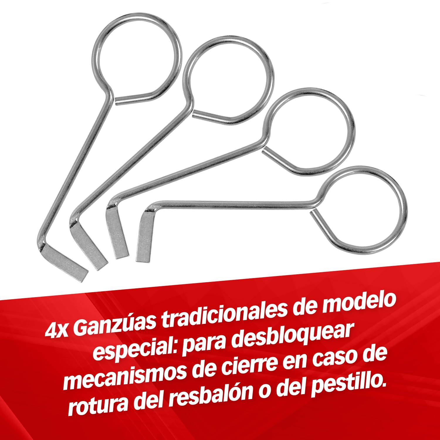 MULTIPICK Juego de ganzúas profesionales - [8 unidades fabricadas en Alemania] Llave universal – Abre casi cualquier puerta – Juego de ganzúas de barba, herramienta de apertura de dirichetet, llave