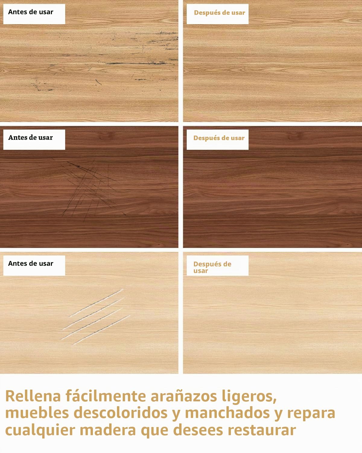 Kit de reacabado de suelos de madera laminada,11 colores de cera dura rellena de madera,Reparación fácil de azulejos, laminado,parquet ysuelos de,fundida para la reparación de grietas.