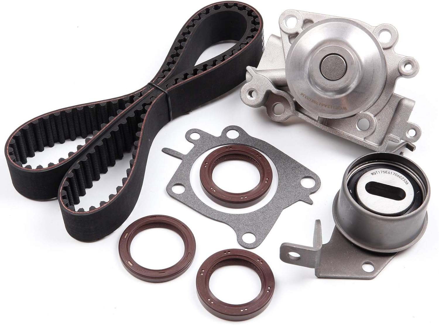 Timing Belt Kit w/Water Pump Fit for Mitsubishi for Lancer 2.0L 2002-2007 Replace Timing Belt OEM - TCKWP201A