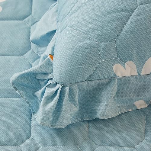 Miniatura 8 de Juego de falda de cama con volantes de 3 piezas, 3 piezas, cobertura lateral de 15.7 pulgadas, suave y cálida (margarita, 59.1 x 78.7 in para cama
