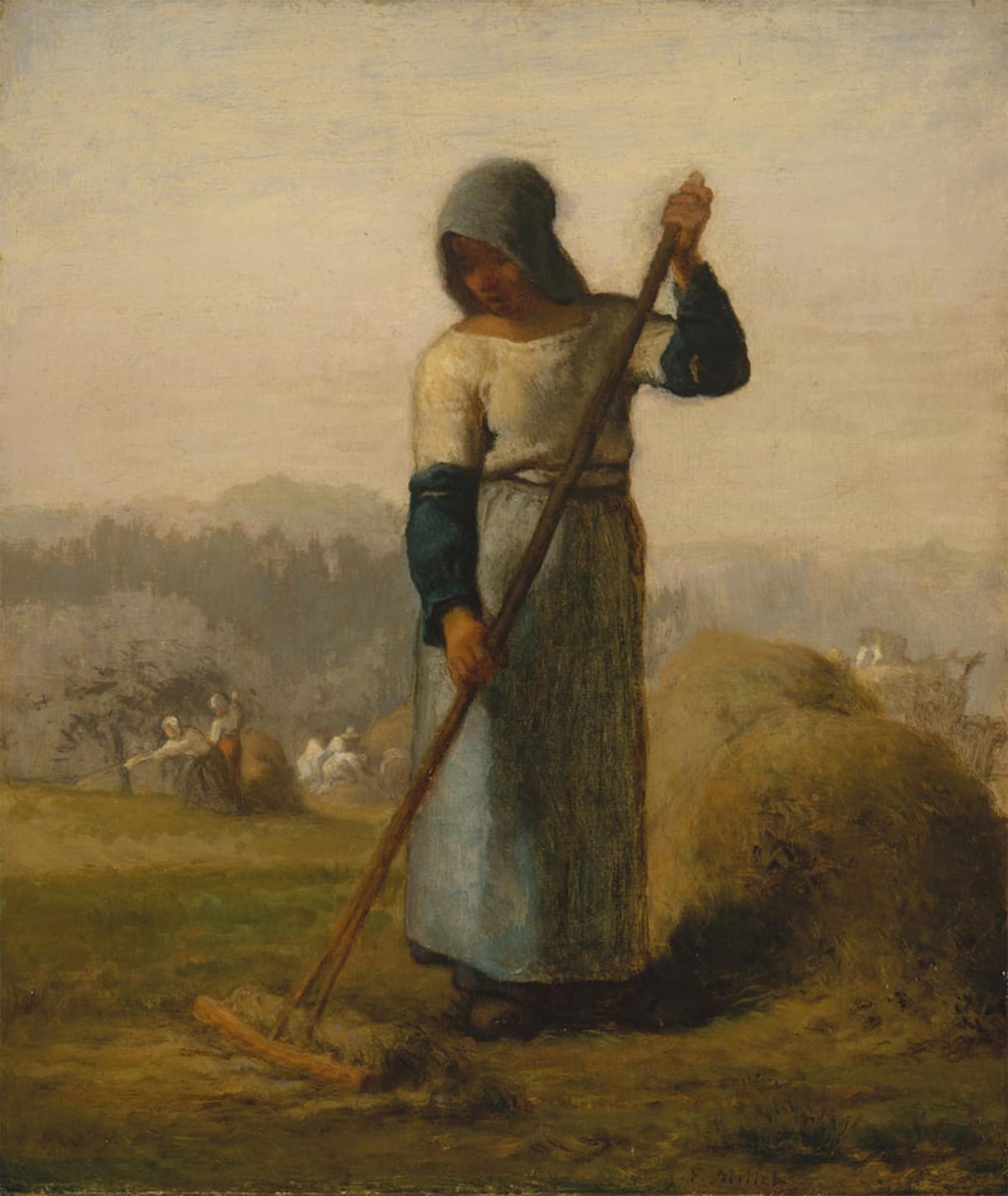 ARTXLXXBN Famous Art Print Poster Vintage Wall Art Woman with a Rake by Jean Francois Millets Canvas Art Poster for Home Decor 60x90cm
