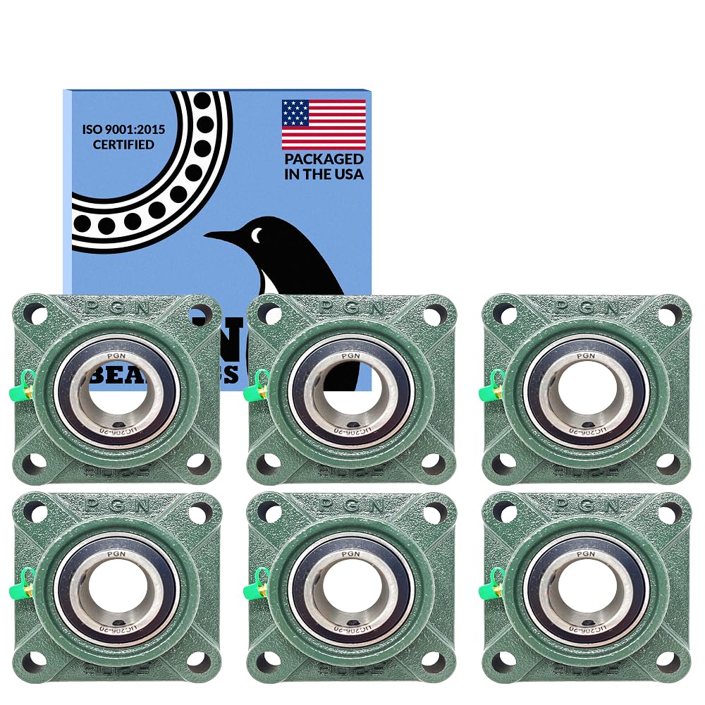 1-1/4 Bearing UCF206-20 + Square Flanged Housing Mounted Bearing