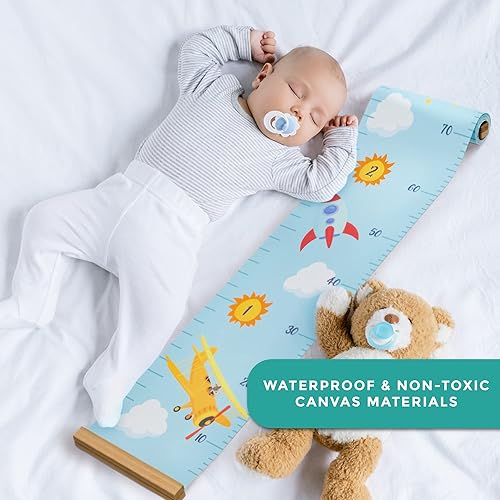 Miniatura 3 de RubyRoo Baby Tabla de crecimiento  Tabla de crecimiento para niños  Decoración de pared para habitación de guardería o habitación de niños pequeños