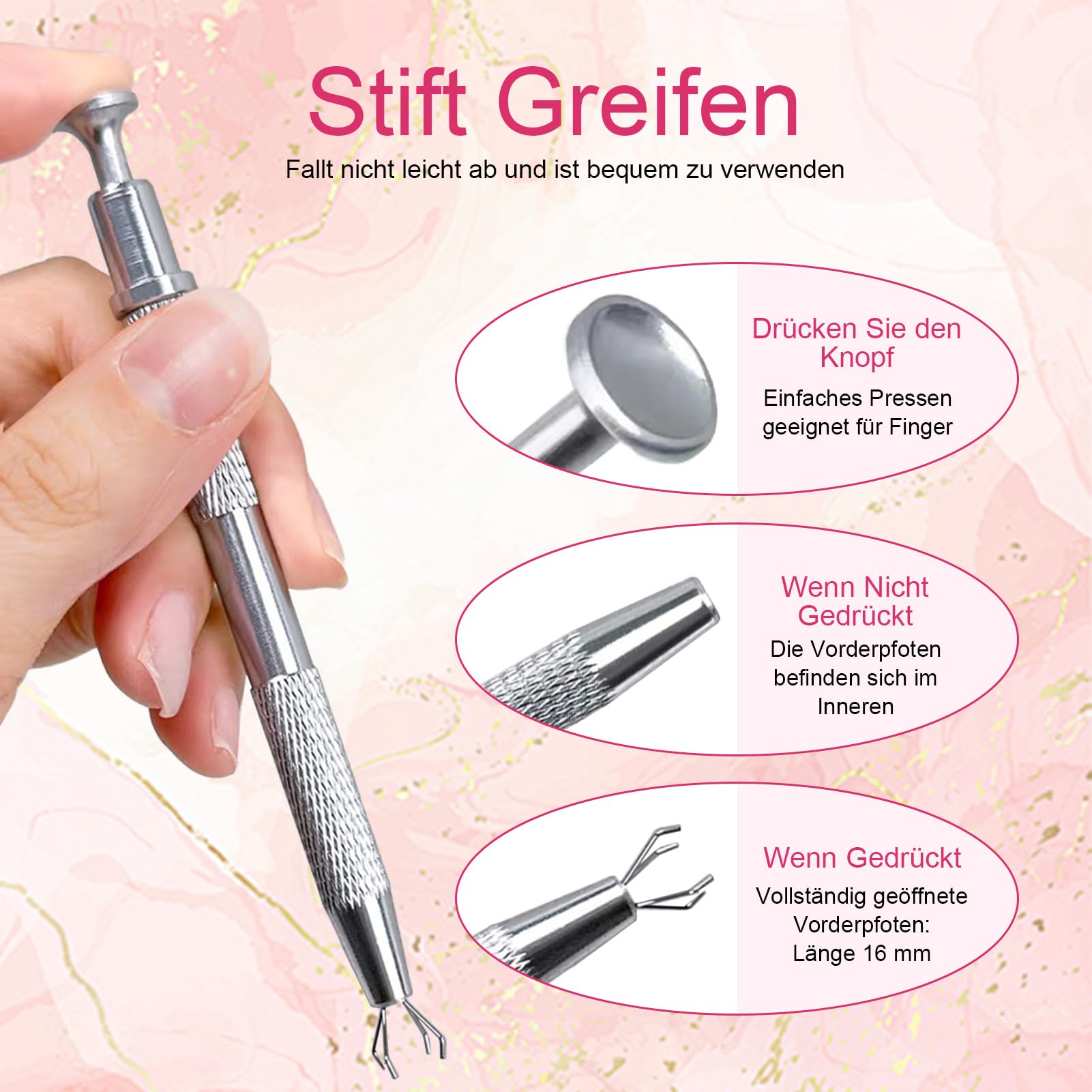 100 szt. gąbki do zdobienia paznokci z metalowym uchwytem, akcesoria do zdobienia paznokci, Baby Boomer, narzędzia do renderowania z blokami chwytającymi, gąbka do manicure, gradient Nail Art