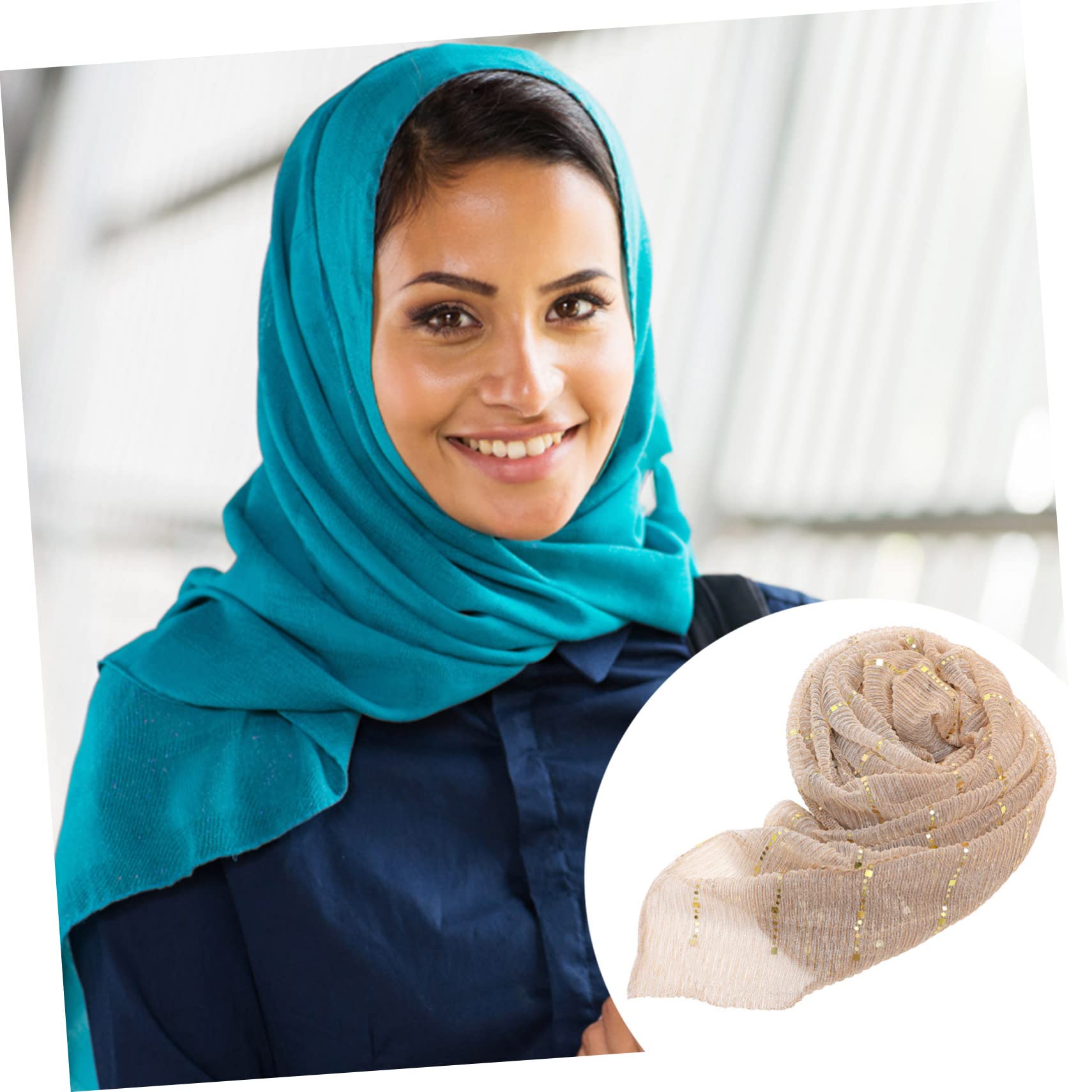 5pezzi Scarf Collare Donna Leggero e Traspirante Sciarpa Con Paillettes Per Stile Casual e Cerimonie Accessorio Versatile Per Abbigliamento Quotidiano e Festivo