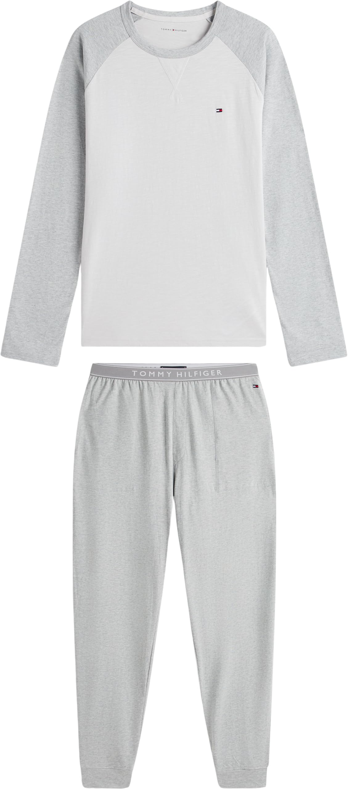 Tommy Hilfiger Herren Pyjama-Set Jersey Cuffed Baumwolle