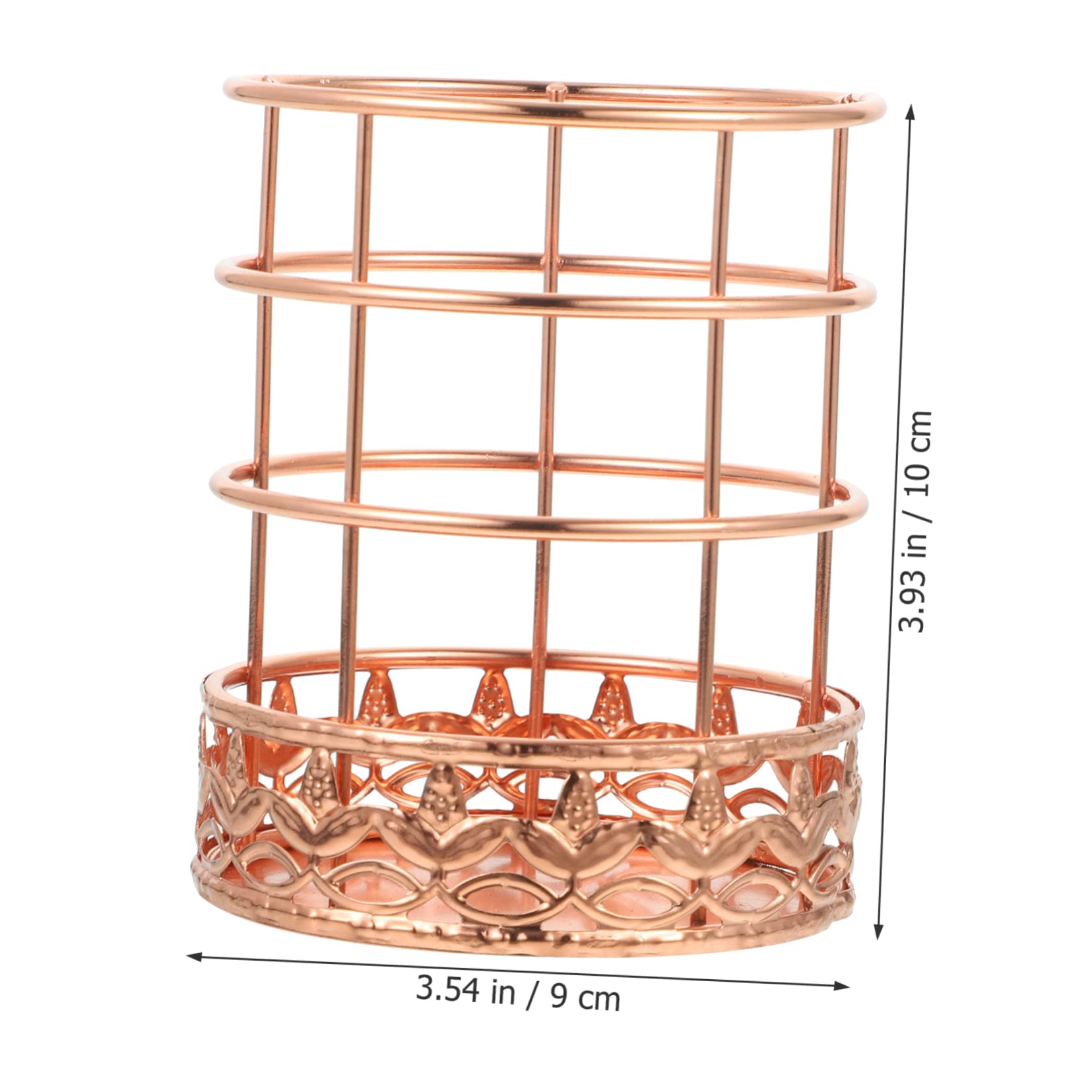 MAGICLULU Portapenne Da Scrivania in Oro Rosa Da 4 Pezzi Organizer Da Scrivania in Metallo Capacità Portapenne E Portamatite Da Ufficio