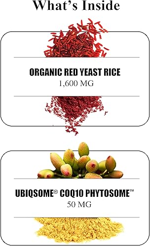 Miniatura 4 de Durable Arroz de levadura roja, mejorado con CoQ10, manejo del colesterol extra fuerte, salud cardíaca, flujo sanguíneo saludable, 1600 mg de arroz