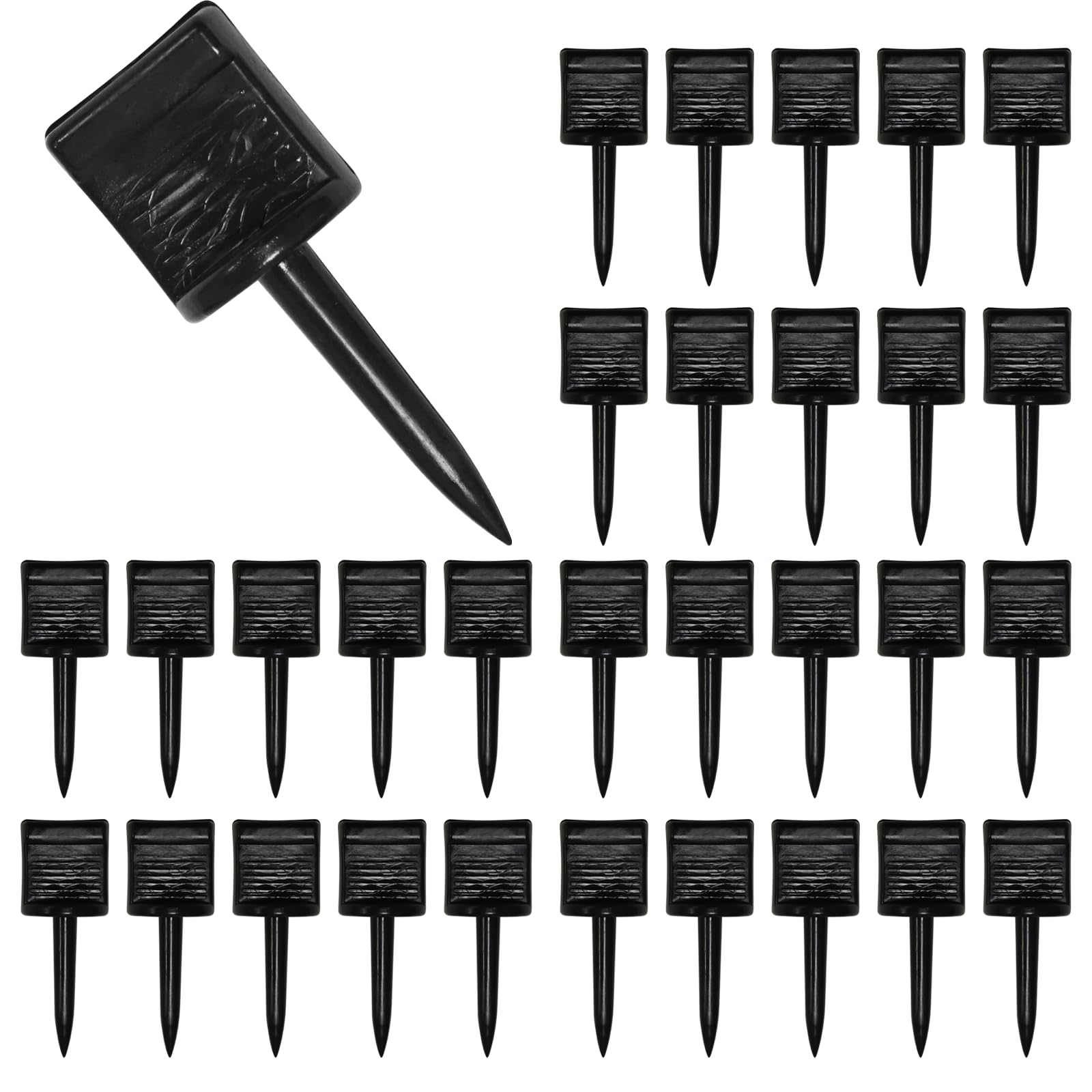 30Pcs Nylon Archery Target Pins,Reusable Black Target Nails for Paper,EVA Foam & Straw Bales,Secure Fixing for Outdoor Shooting Practice & Competition
