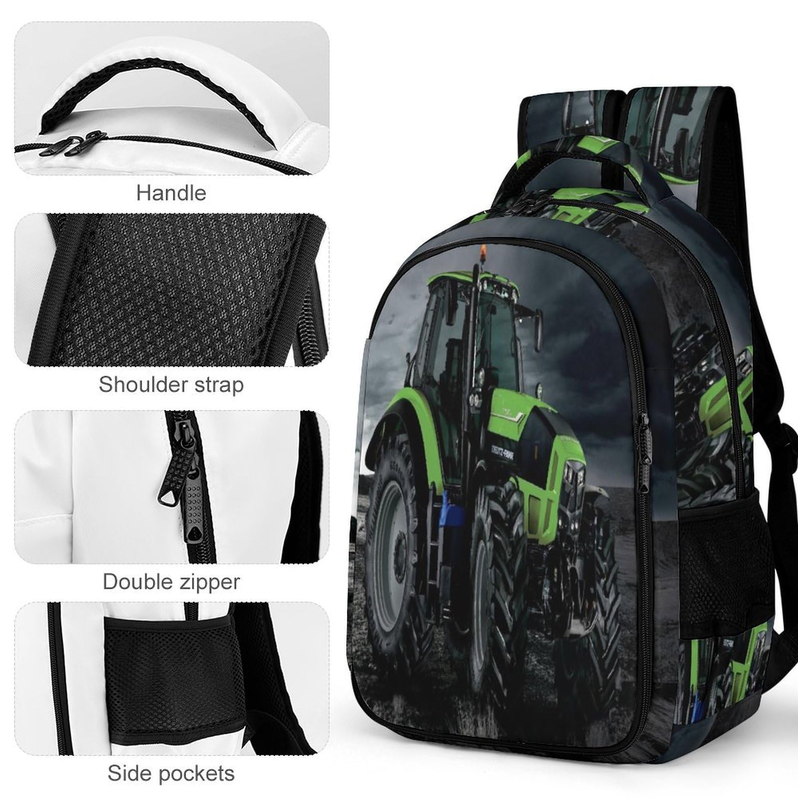 Rucksack Jungen 8 Jahre Traktor Rucksack Für Kinder Von 6 Bis 11 Jahren Schulrucksack Kinder 3D- Leichter Reise Outdoor Freizeit