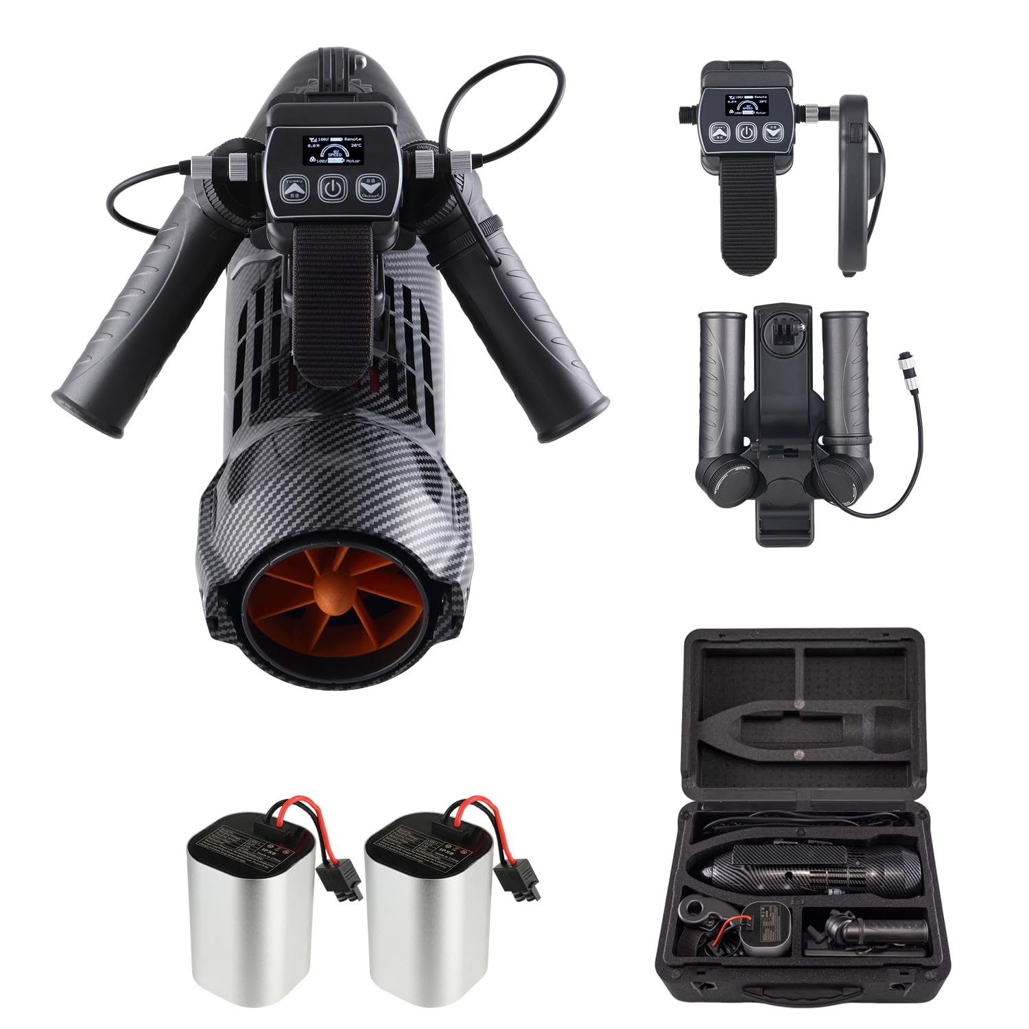 Motor paddle surf 2026 Nuevo Modelo, motor eléctrico kayak y propulsor acuático para buceo, 650W, control 868MHz y cable, IPX8, para snorkel, SUP, tabla paddle surf, piscina, lago y mar
