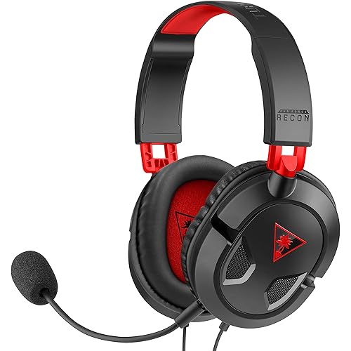 Turtle Beach Recon 50 Wired Gaming Headset - PC, Mac, PS4, PS5, Xbox Series X|S & Xbox One, & Mobile/Tablet with 3.5mm Removable Mic, 40mm Speakers, & In-line Controls – Black