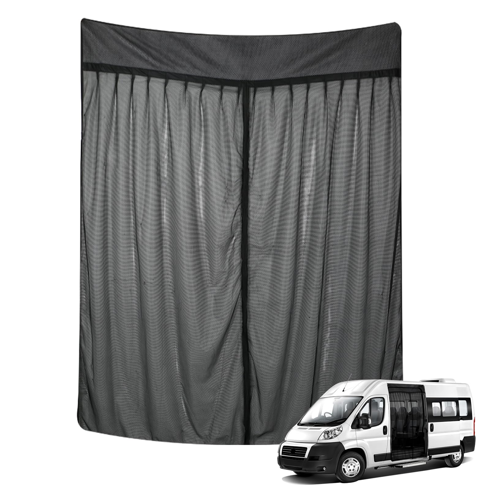 ZWPARTS Moustiquaire Magnétique Personnalisée pour Fiat Ducato/Peugeot Boxer/Citroen Relay X250/X290 H2 et L2 L3 L4 2006-2024 pour Porte Latérale, Moustiquaire pour Van pour Porte Latérale