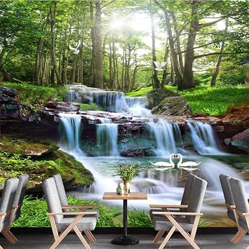 Custom 3D Forest Wallpaper Lake Forest Wall Mural Decor Living Room Bedroom Wallpaper