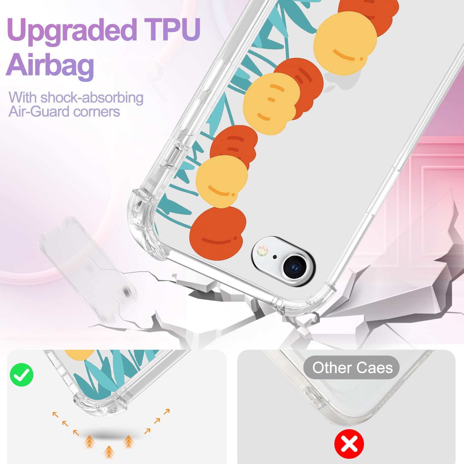 Cover per iPhone 6 / iPhone 6s, Custodia TPU in Trasparente Silicone Flessibile Morbida e Sottile, Antiurto Anti-graffio Protezione Cover per iPhone 6 / iPhone 6S(4.7 inch), Modello-39