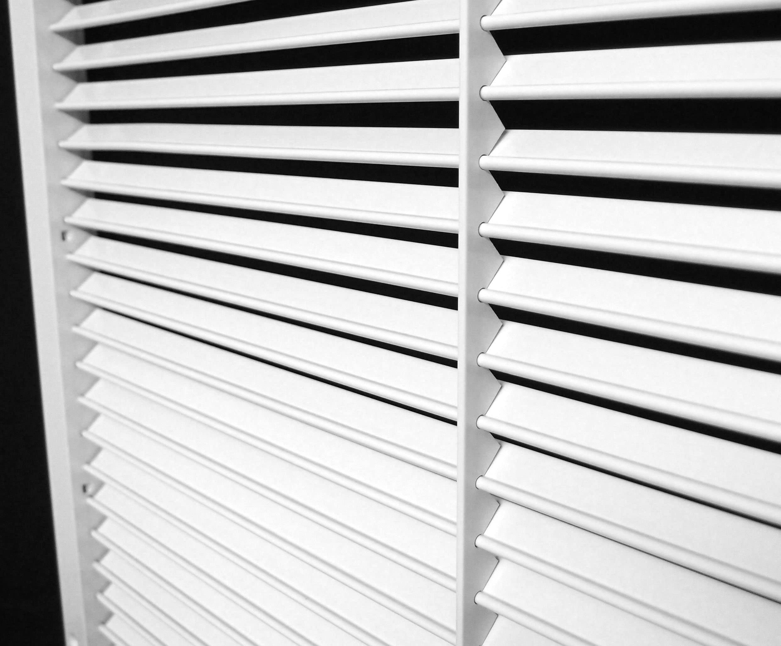 Grille d'aération réglable en aluminium de 30,5 x 45,7 cm (l x H) – Contrôle complet de la direction du flux d'air horizontal – Couvercle de conduit d'aération – Déviation simple [Dimensions