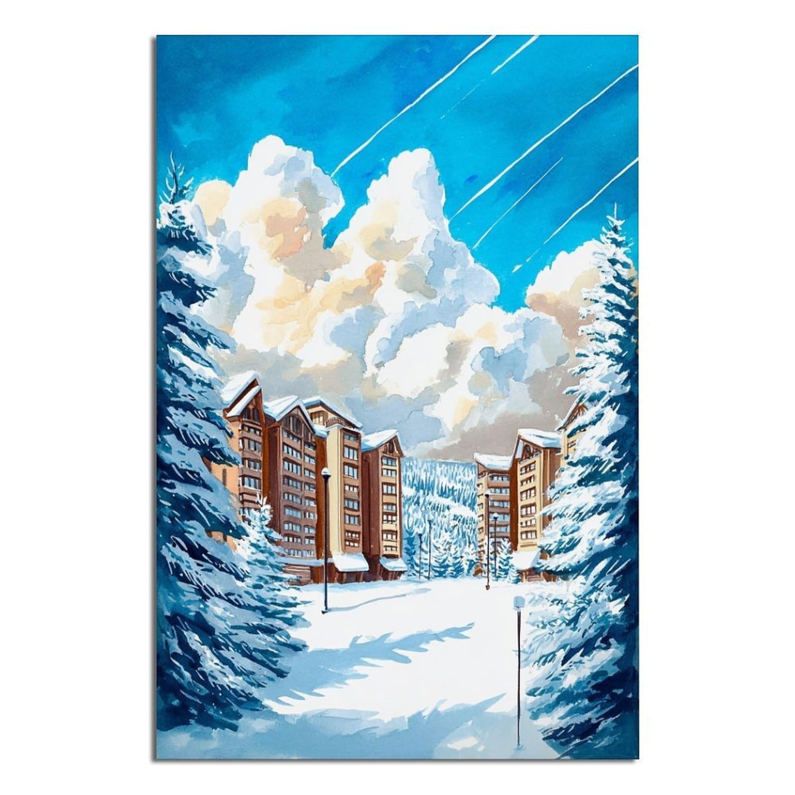 CFXNGA Beaver Creek Poster 20x30inch(50x75cm) Vintage Watercolor Canvas Art
