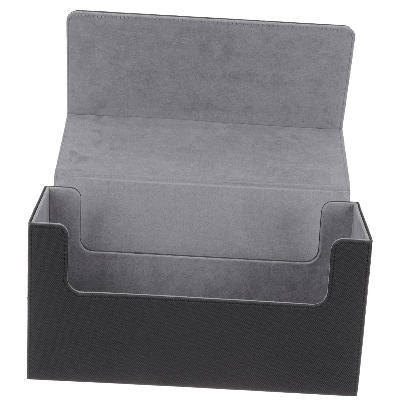 BESTonZON Scatola Porta Carte da Gioco Sportive in Pu Nero Grande | Carte Collezionabili, Angoli Non Piegati e Protezione Ordinata, Struttura Compatta per Ridurre Smarrimenti