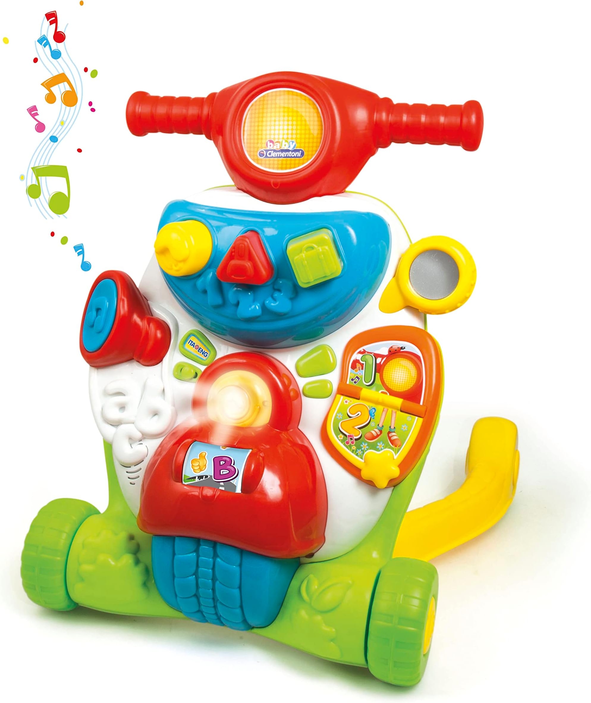 Clementoni14942 Valentino Scooterino First Step Scooter 9 Months, Multicoloured, 3 (EU)