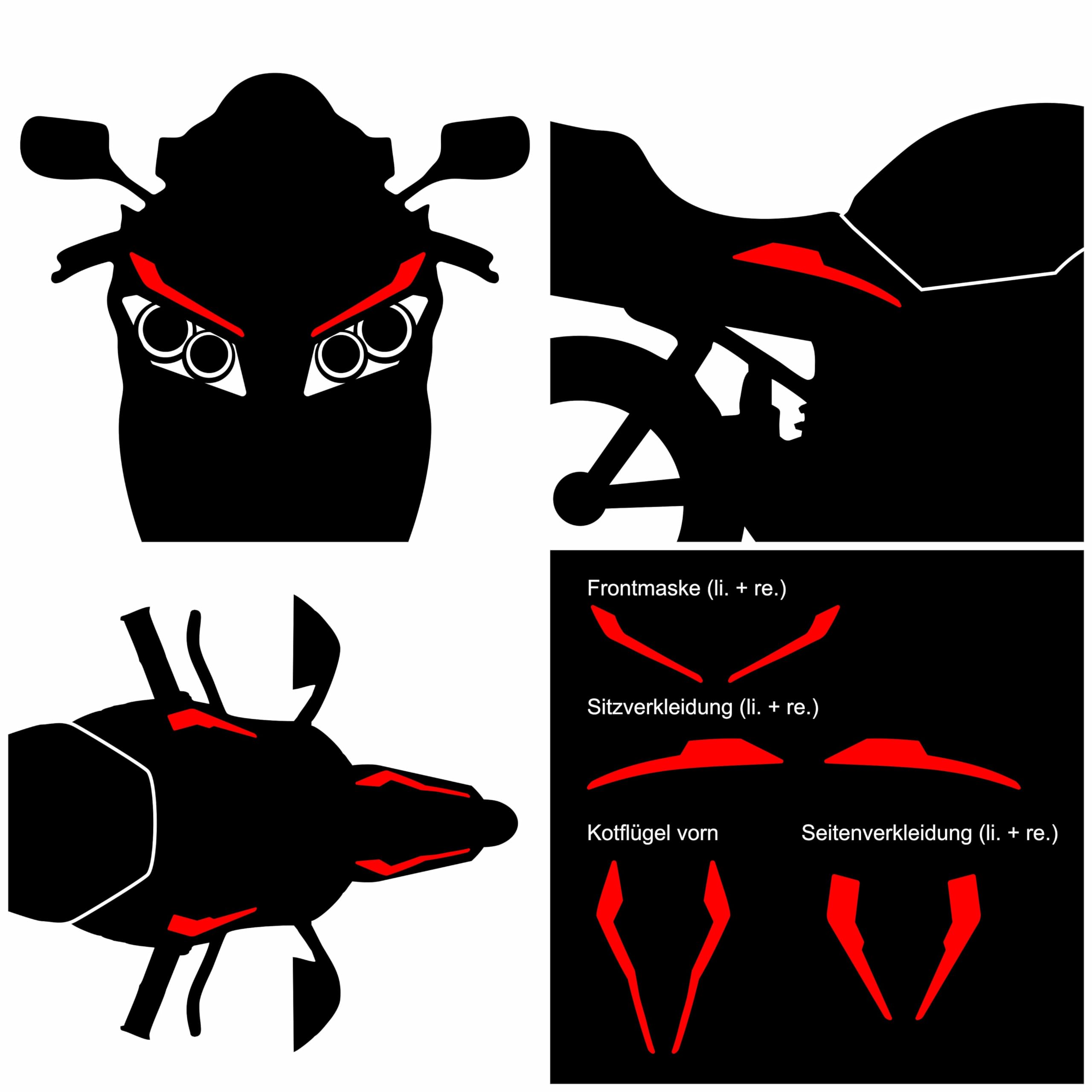 Tankpad Graphic-Kit Motorcycle Sticker Decor compatible for