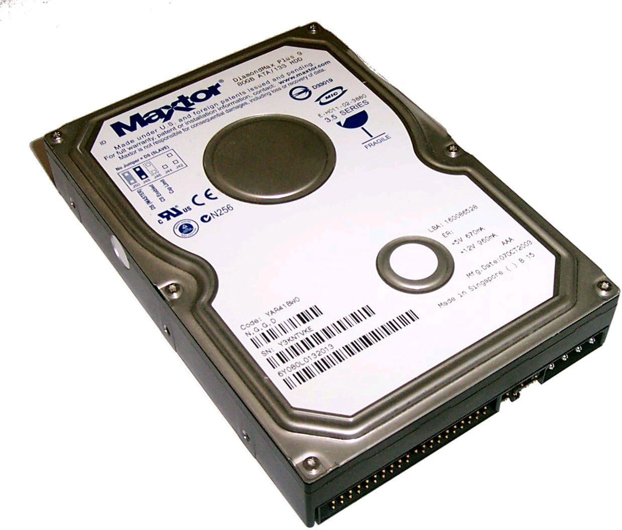 6Y080L0 Maxtor DiamondMax Plus 9 Hard Drive 6Y080L0