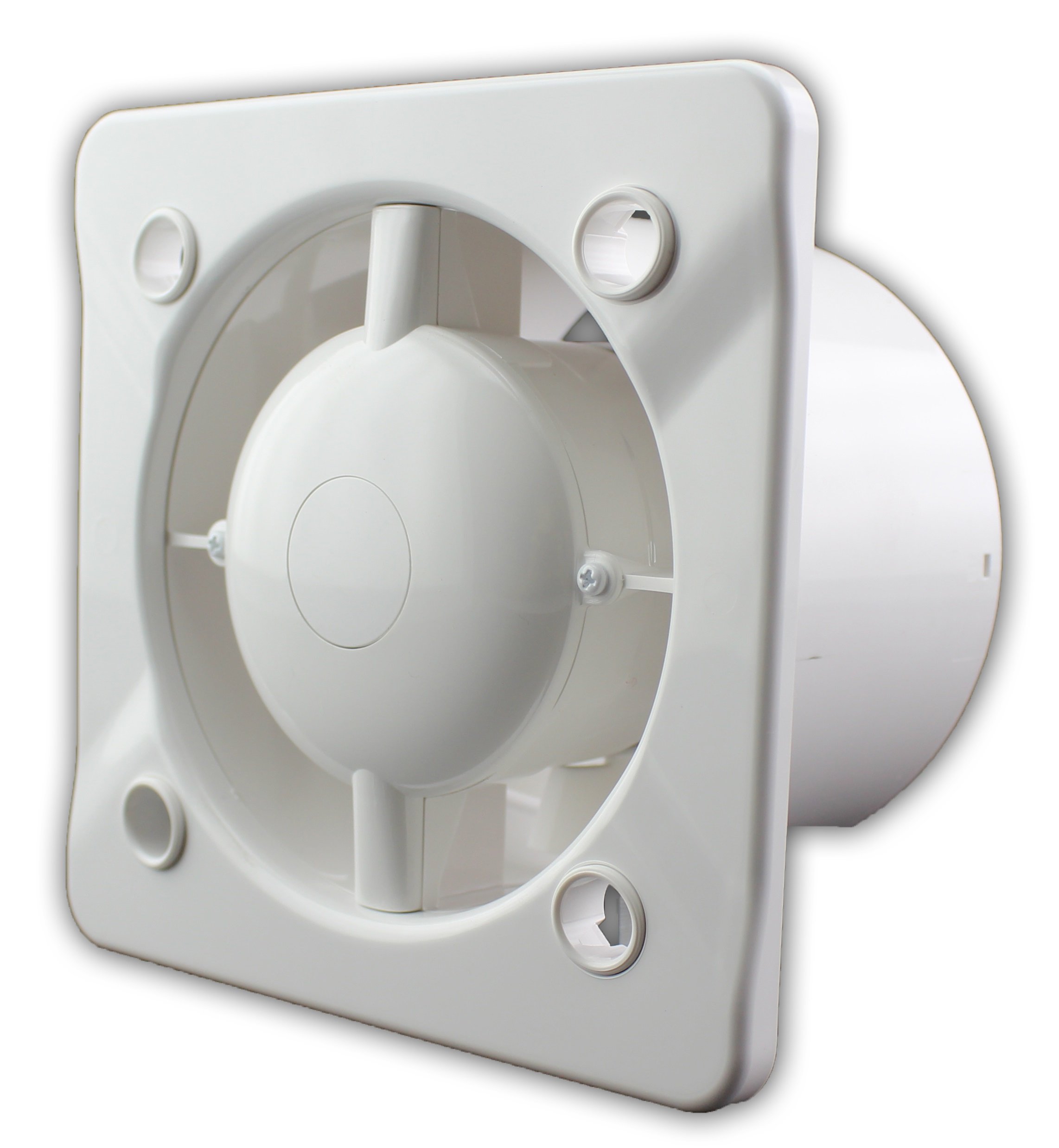 MKK – 18192-002 – STARLIGHT Turbo wentylator łazienkowy wentylator do pomieszczeń mieszkalnych łożysko kulkowe, regulacja prędkości obrotowej Ø 100 mm, biały mat, prosty