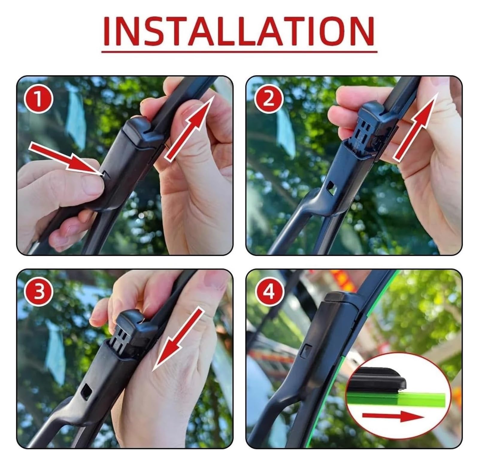 Auto Limpiaparabrisas Para A4 B8 2009-2016 Limpiaparabrisas Delanteros Traseros Cepillos Accesorios De Corte 24"+20"+16" Limpiaparabrisas De Coche