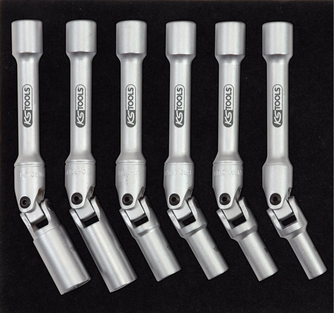 KS Tools 500.7320 Douilles cardan 6 pans 3/8'' spécial bougies