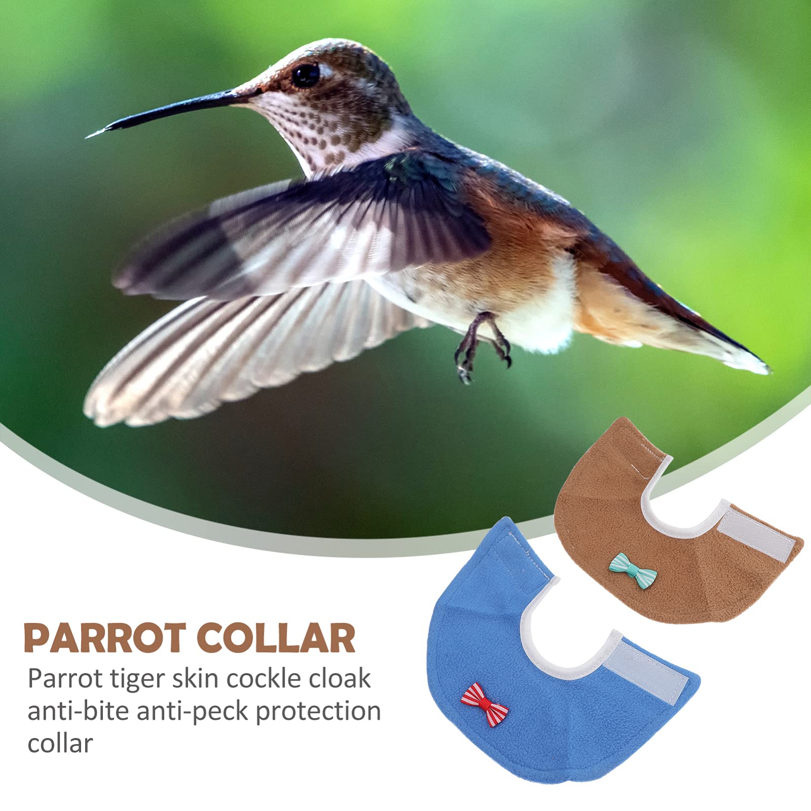 YARNOW 2Pcs Pecking Parrot Collar Protective for Birds Prevents Licking Scratching Comfortable Design for from Wounds for Parakeets Birds