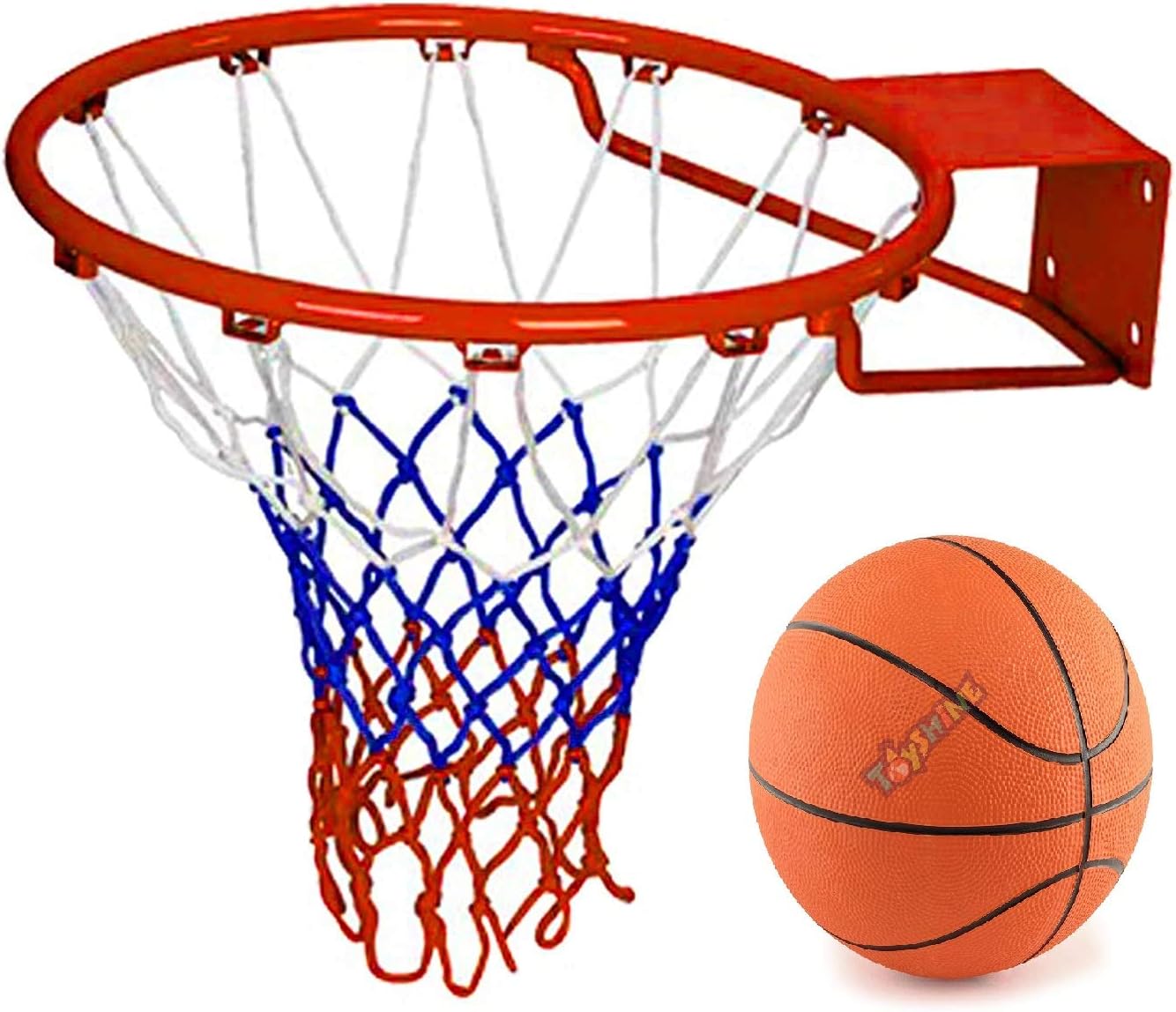 Toyshine Professional Heavy Duty (58 X 47Cm) Basketball Stand with net and 7 no Basketball - SSTP Multi