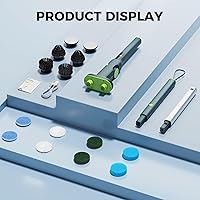 Vista 9 de Limpiador eléctrico giratorio inalámbrico de doble cepillo, IPX7, impermeable, para baño, mango extensible con pantalla digital, 2 velocidades, 6