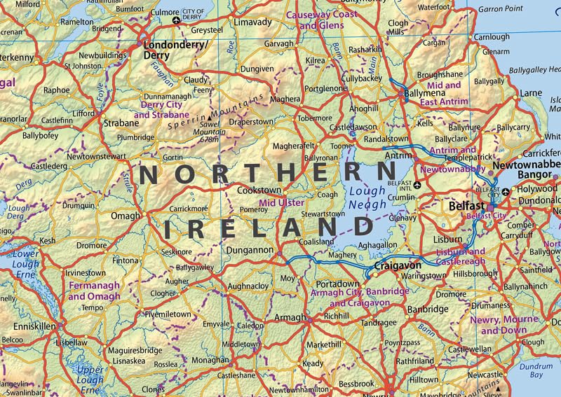 Affiche Irlande physique anti-reflet pour comprendre les reliefs - 3