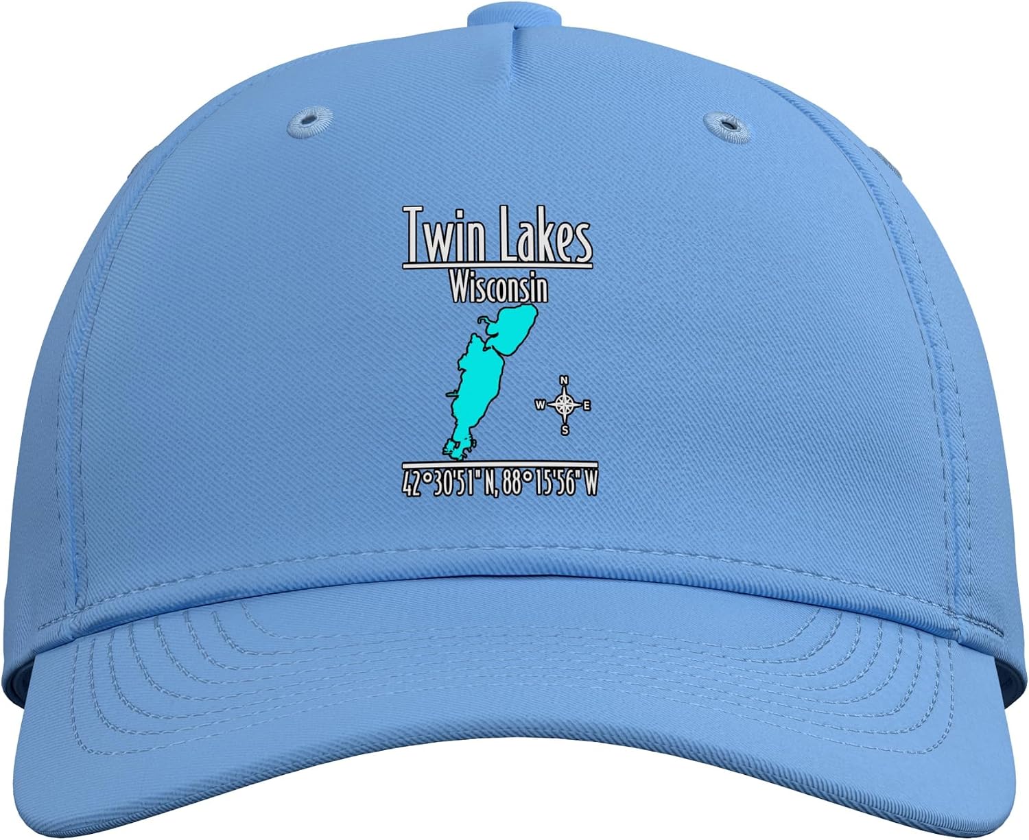 Modern Twin Lakes - Wisconsin Adjustable Baseball Hat image 2