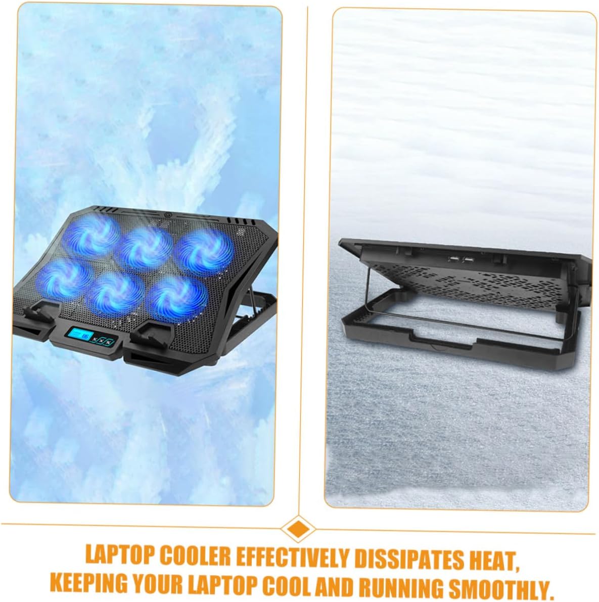 Laptop Cooling Pad 15.6 Inch with Silent Adjustable Fan USB Powered Laptop Stand Cooler for Gaming and Office Use