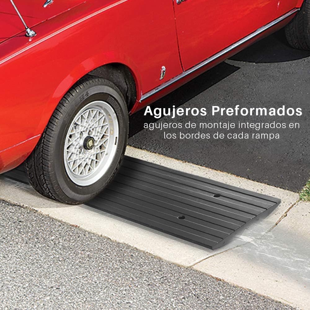 Pyle rampa bordillo, Goma, Acera, Umbral, Puente, Muelle de Carga, Garage, Camiones, Motocicletas, Sillas de Rueda.