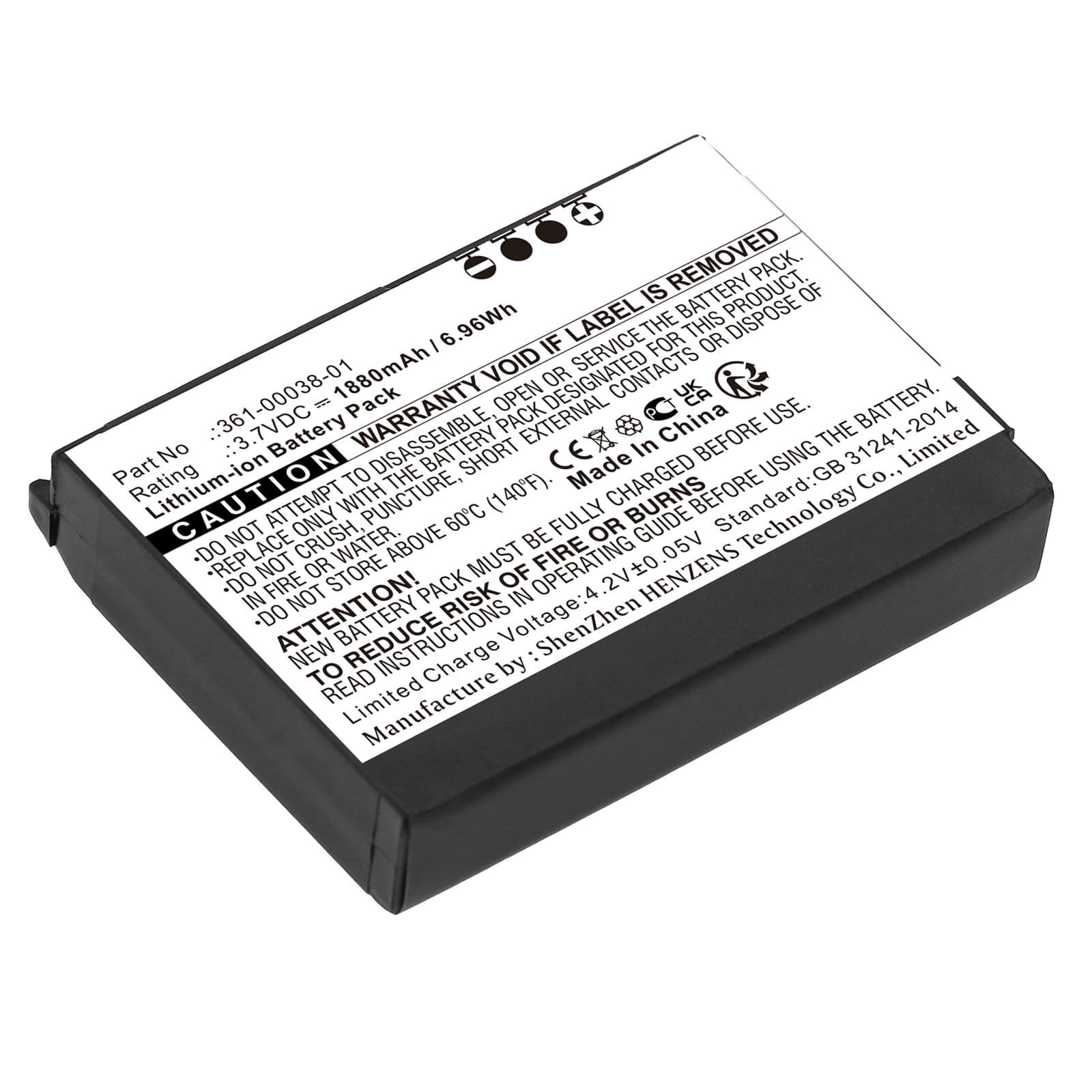 Synergy Digital GPS Battery, Compatible with Garmin Zumo 660 GPS, (Li-ion, 3.7V, 1880mAh) Ultra High Capacity, Replacement for Garmin 361-00038-01 Battery