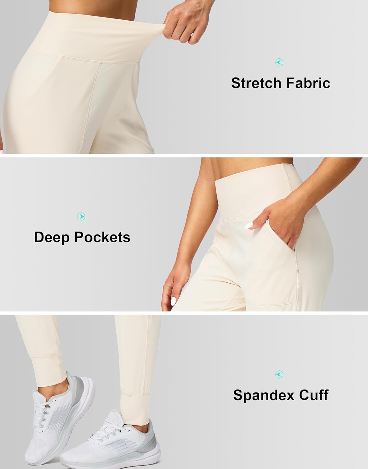 G Gradual Women's Joggers High Waisted Yoga Pants with Pockets Loose Leggings for Women Workout, Athletic, Lounge - Image 4